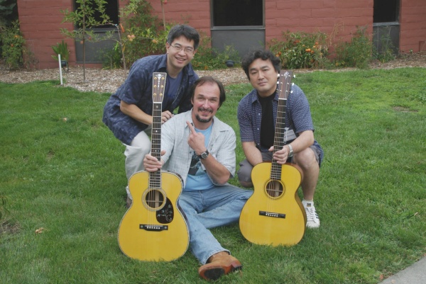 Takeshi Hayakawa, Julius Borges, and Shimasue-san in Healdsburg, August 2005